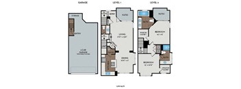 Boulder Creek - Sammamish, WA Apartments - Marble Floor Plan 1313 SF