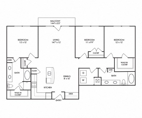 Dwell at McEwen - Franklin, TN - C1 Floor Plan