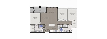 Stoneledge - Grapevine, TX - C1 Floor Plan 1458 SF
