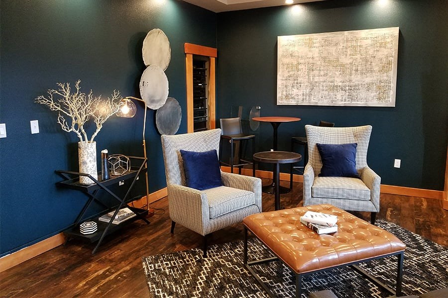 Theater room for watching movies and sporting events