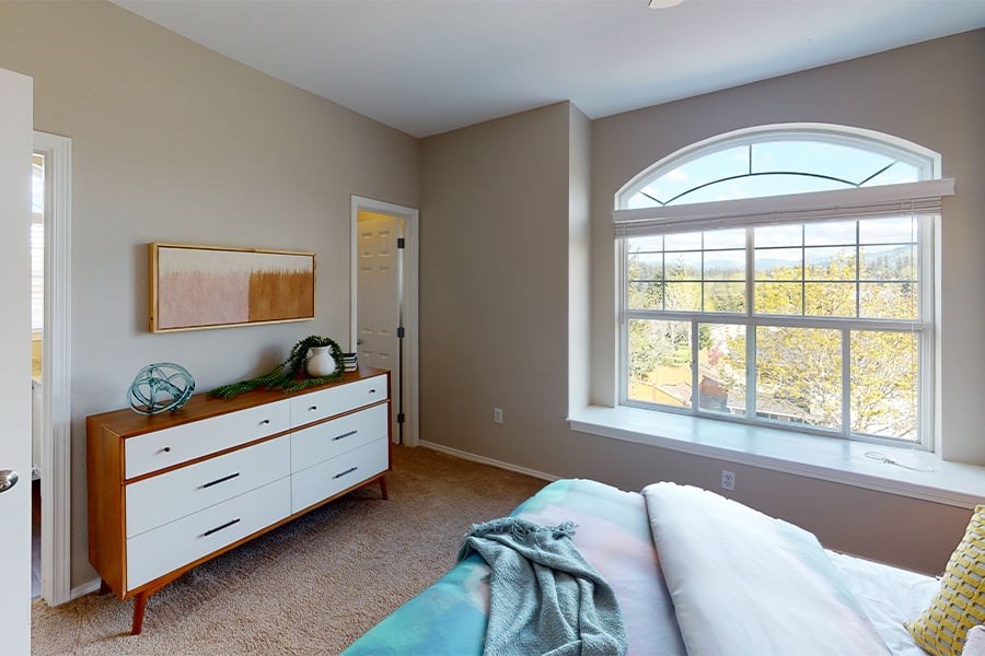 Built-in bench seating, arched windows and upgraded touches throughout