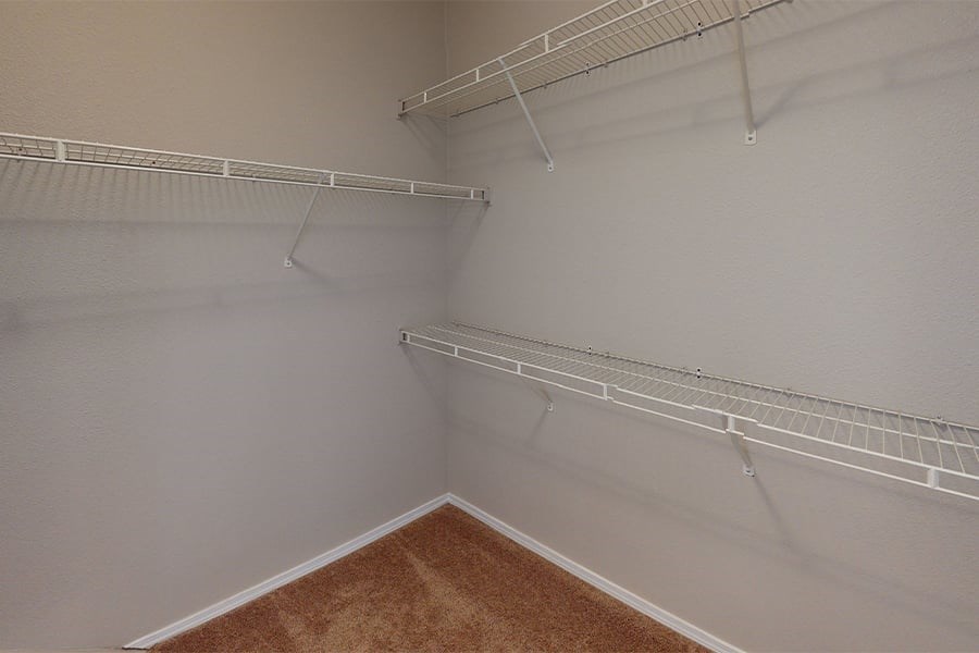 Spacious walk-in closets available