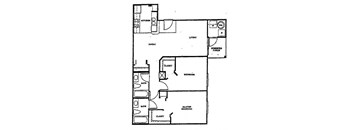 this is a diagram of the floor plan for a small apartment