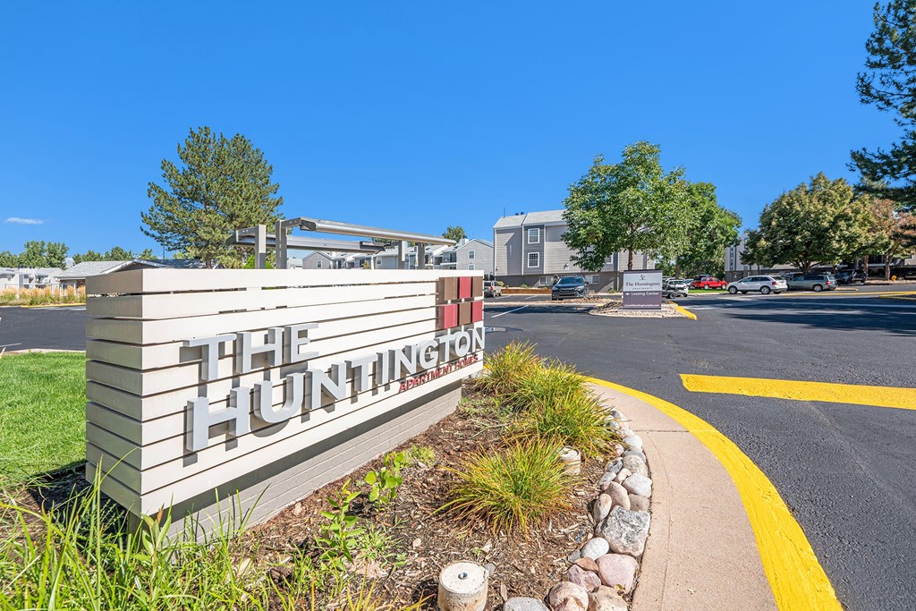 The Huntington monument sign by the entrance