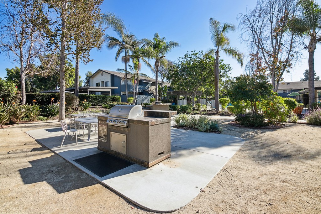 Waterleaf patio with grill and table and chairs