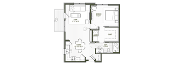 West 8th - 1bd Emerald