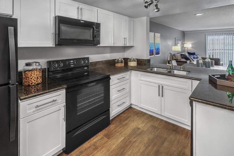 Newport Palms Apartments Model Kitchen with Appliances