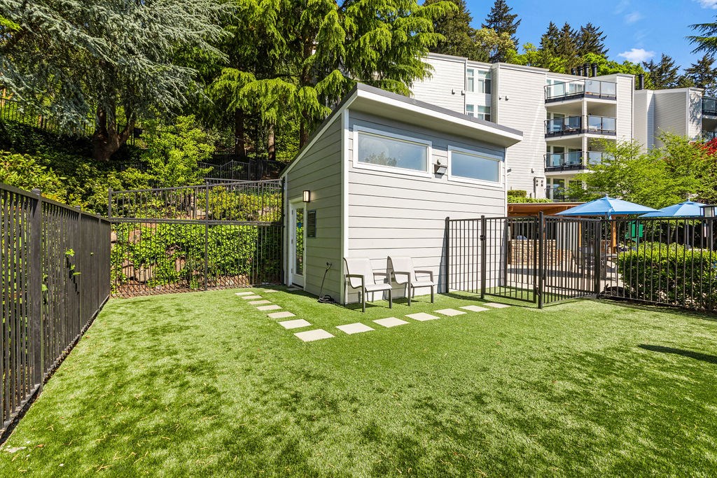 Fenced in area for pet relief