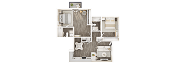 Avia McCormick Ranch - oasis 3D Floor Plan
