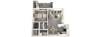a floor plan of a 1 bedroom apartment at the avenues of north decatur