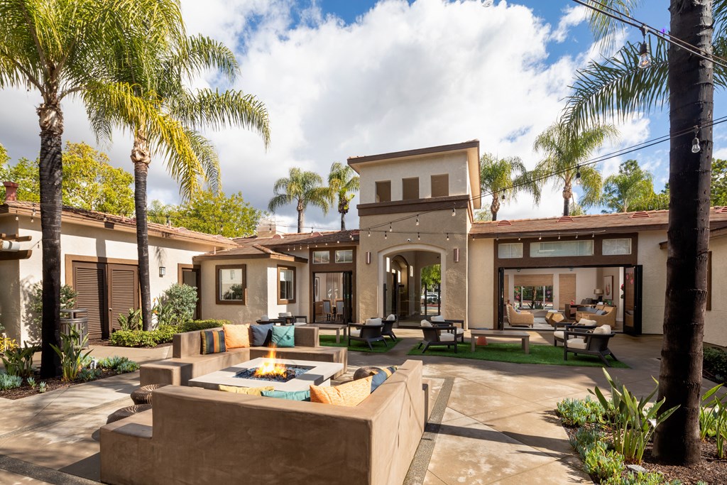 Courtyard with firepit