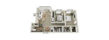 a floor plan of a 3 bedroom apartment