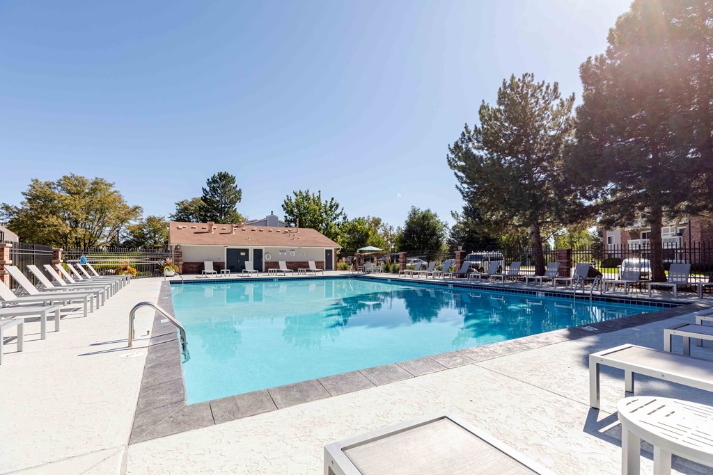 the swimming pool at our apartments