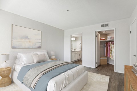 Newport Palms Apartments in Costa Mesa, California Model Bedroom