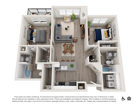 bedroom floor plan an open concept layout with a large closet and a balcony