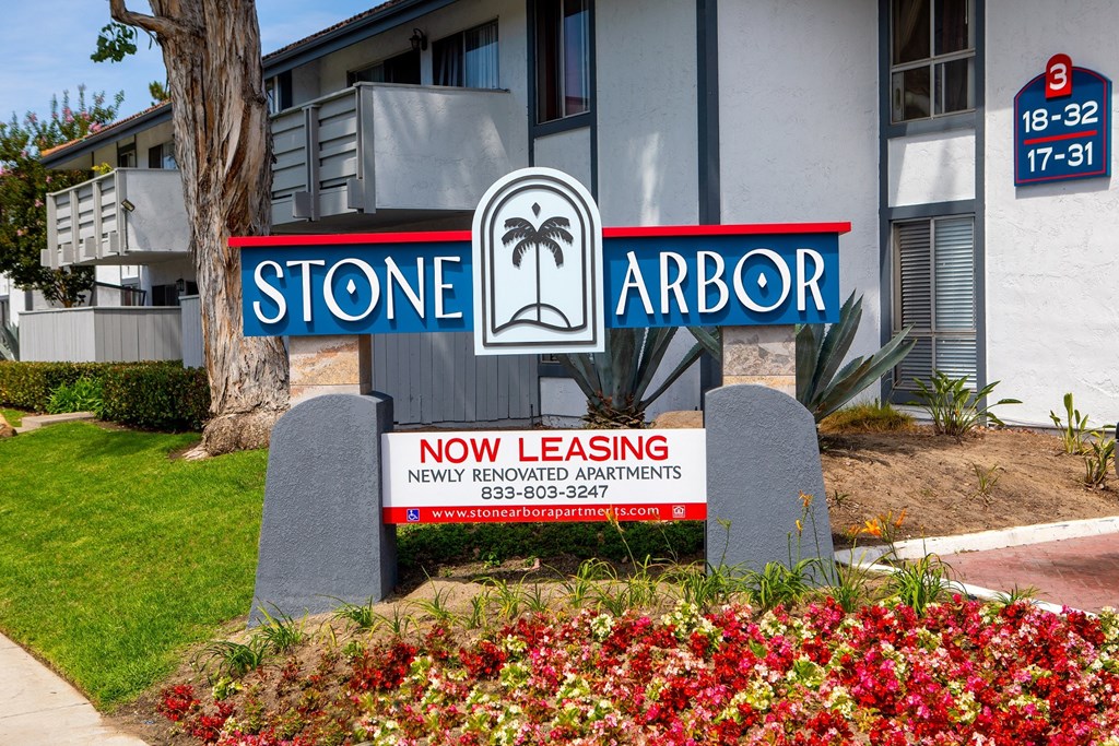 Stone Arbor Entrance Sign