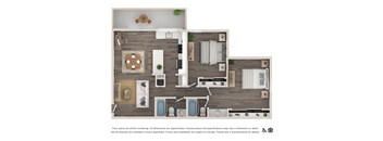 Shasta 2 bed 2 bath floor plan