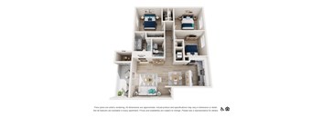a floor plan of a 1 bedroom 1190 sqft