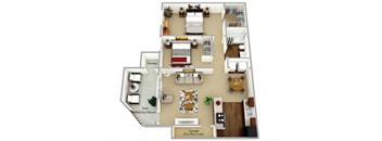Waterleaf Apartment 3D FP - B1