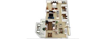 Waterleaf Apartment 3D FP - B2