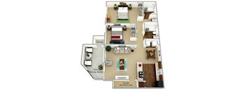Waterleaf Apartment 3D FP - B3
