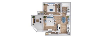 Waterleaf Apartment 3D FP - A1