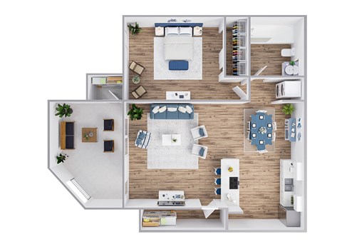 Waterleaf Apartment 3D FP - A1