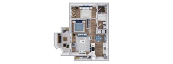 Waterleaf Apartment 3D FP - B1 Renovated