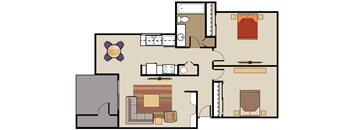 2 Bedroom 1 Bath - Renovated