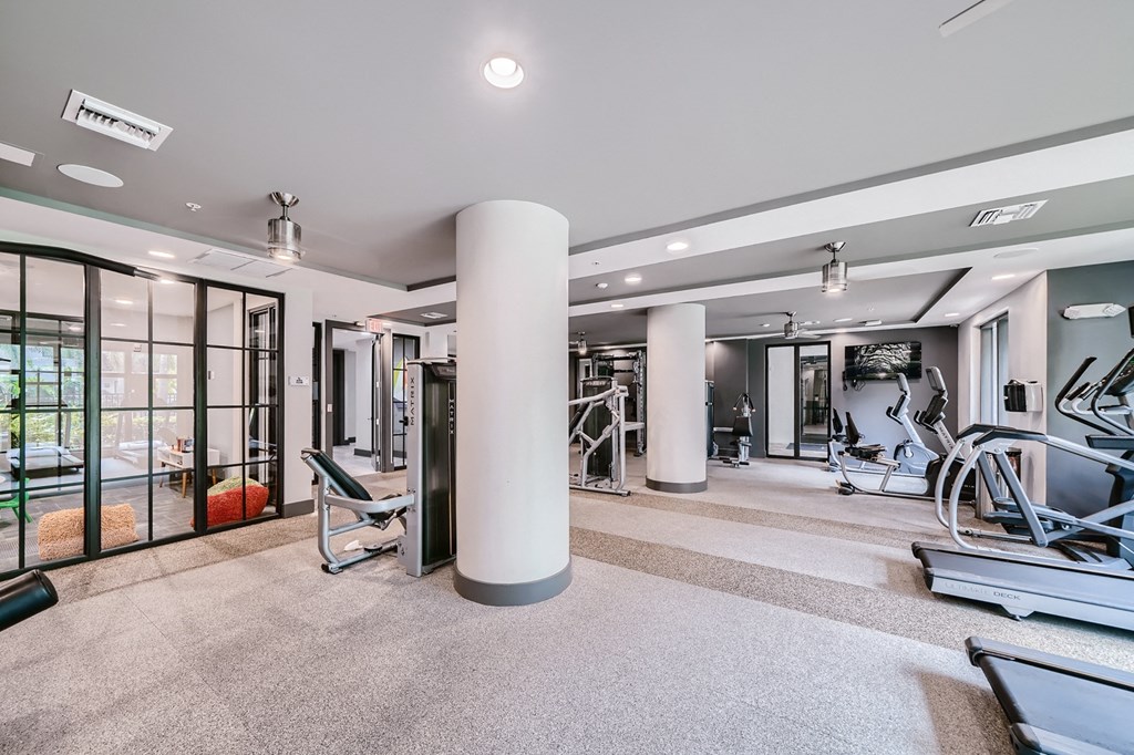 the gym at the preserve apartments