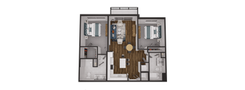 a floor plan of the apartment