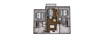 a floor plan of the apartment
