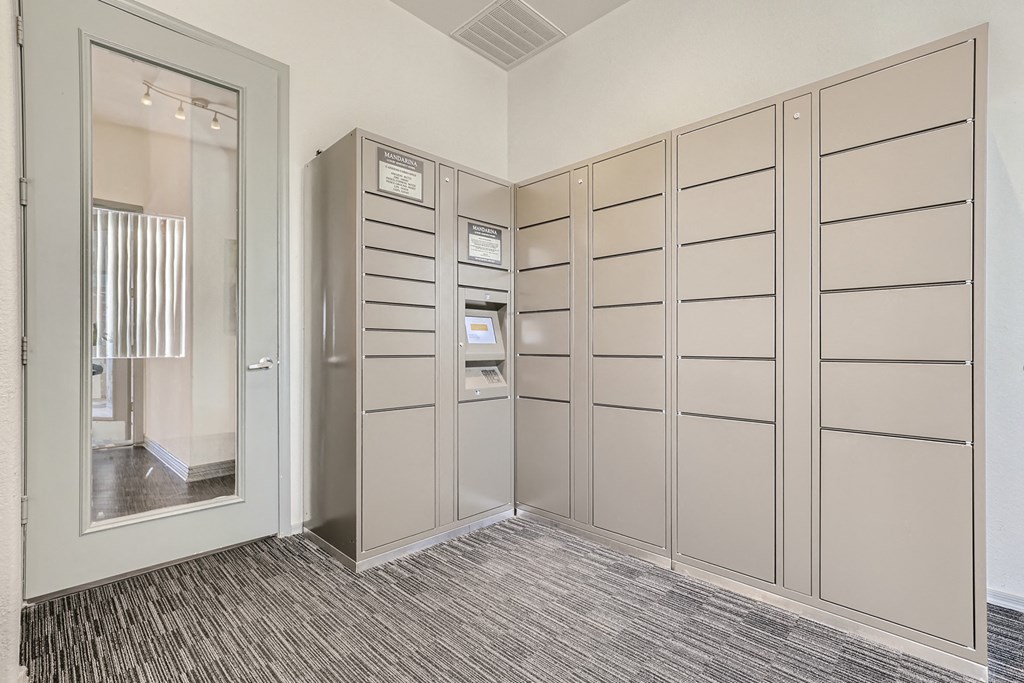 the walk in closet has plenty of storage and a large mirror