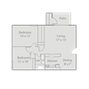 2 Bedroom 1 Bath