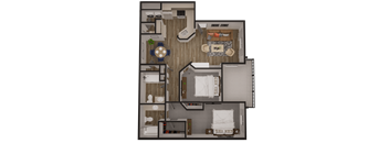 a floor plan of a two bedroom apartment