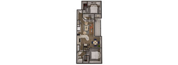 the floor plan of the apartment