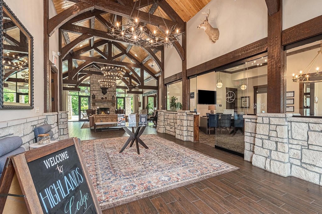 a view of the lobby at highland lodge