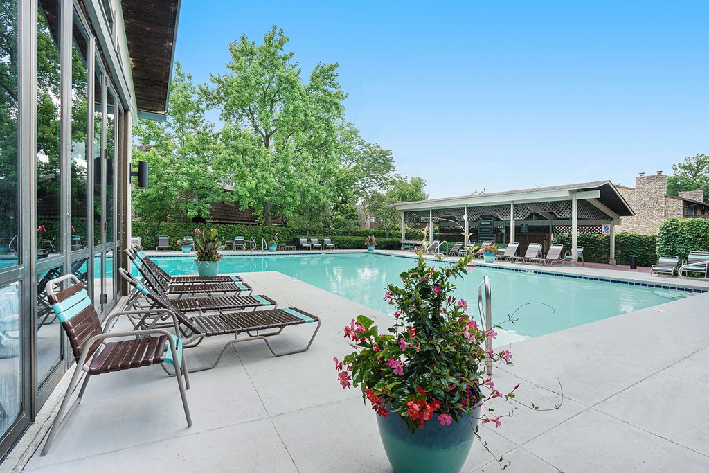 the swimming pool at our apartments