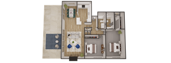 a floor plan of the apartment