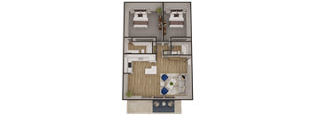 a floor plan of a 1 bedroom apartment