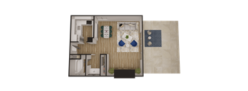 a floor plan of the apartment