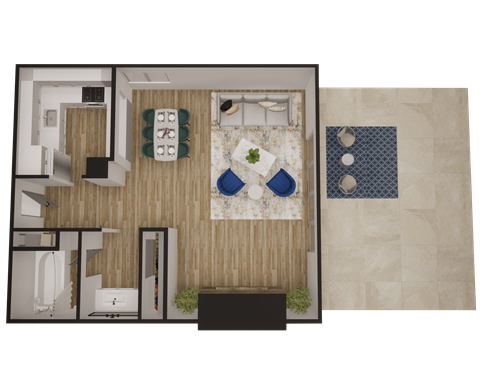 a floor plan of the apartment