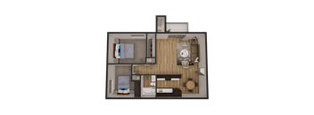 a floor plan of a 2 bedroom apartment
