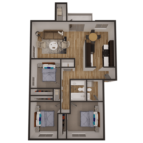 a floor plan of the apartment