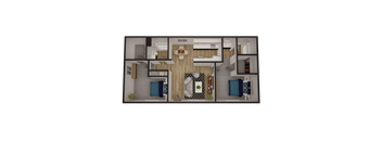 a floor plan of a 1 bedroom apartment