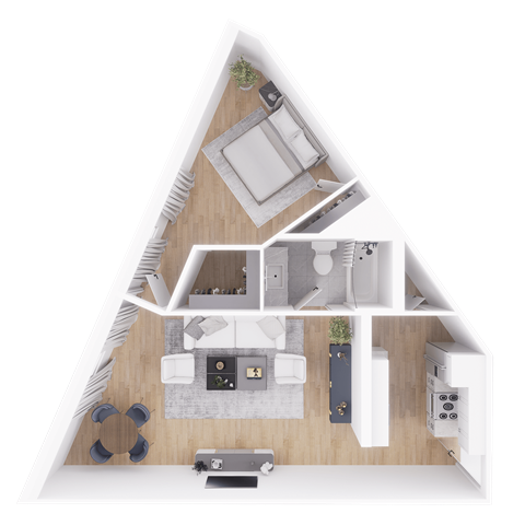 a floor plan of a house viewed from above