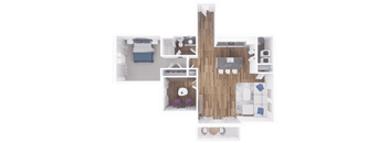 a floor plan of a 1 bedroom apartment