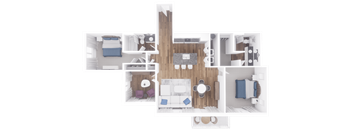 a floor plan of a 1 bedroom apartment