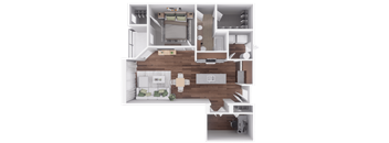 E - 1 Bed with Study