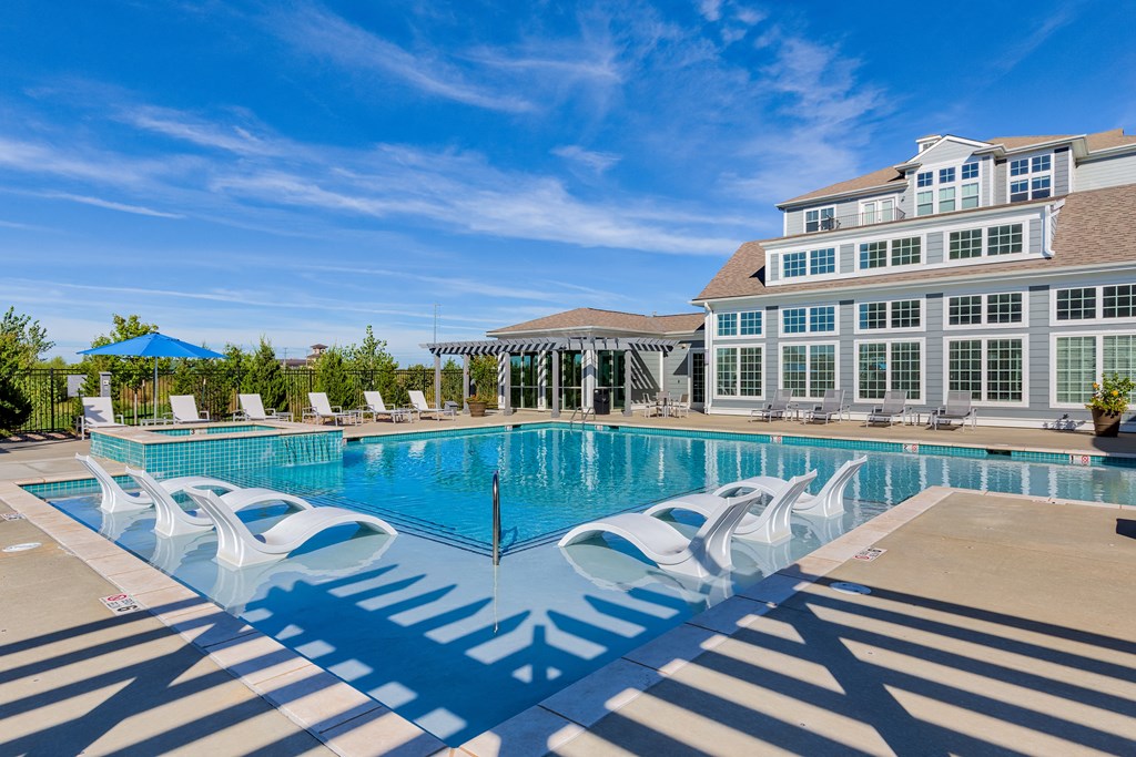 take a dip in the resort style pool